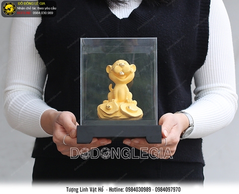 Tượng hổ Nhâm dần bằng đồng mạ vàng 24k