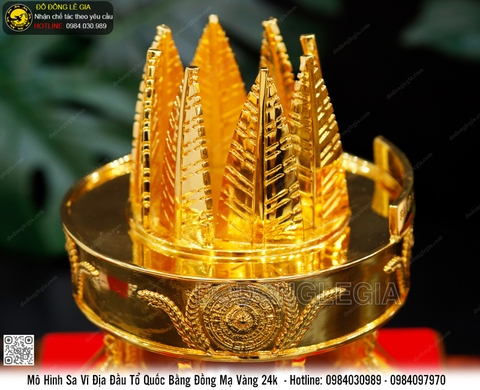 Mô Hình Sa Vĩ Địa Đầu Tổ Quốc Bằng Đồng Mạ Vàng 24k