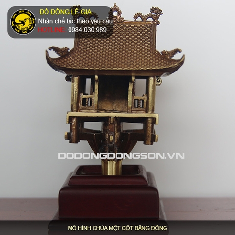 Mô hình chùa một cột bằng đồng