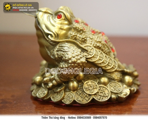 Cóc thiềm thừ 3 chân bằng đồng