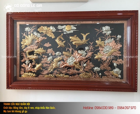 Tranh cửu ngư quần hội mạ tam khí