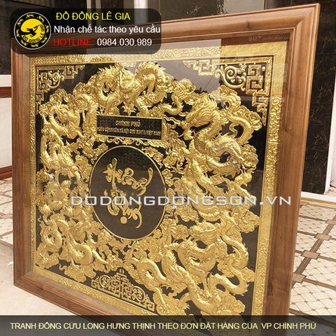 Tranh đồng Cửu Long Hưng Thịnh lắp đặt cho Văn phòng chính phủ