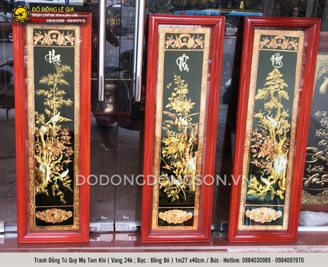 Tranh tứ quý mạ tam khí