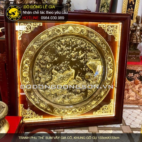 Tranh Phu thê Viên mãn 133cmx133cm