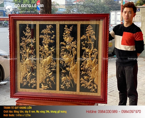 20 Mẫu Tranh Tứ Quý Tùng Cúc Trúc Mai Bằng Đồng Đẹp Nhất