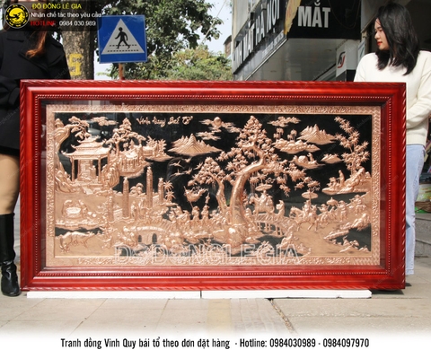 Tranh đồng Vinh Quy bái tổ theo đơn đặt hàng