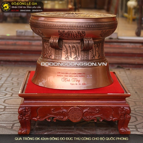 Đúc quả trống đường kính 42cm cho Học viện Quốc Phòng