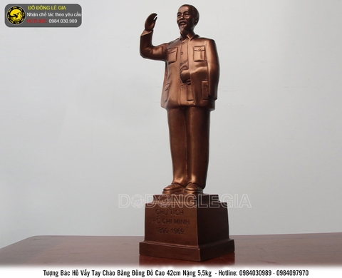 Tượng Bác Hồ Vẫy Tay Chào Cao 42cm