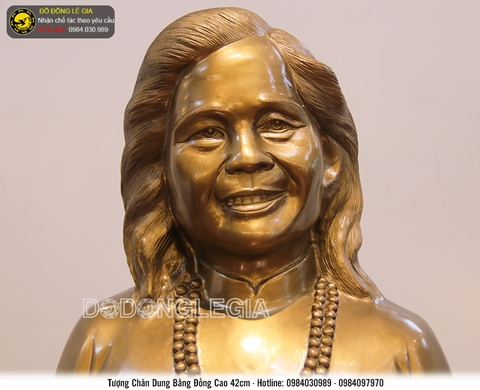 Tượng đồng chân dung cụ bà cao 42cm