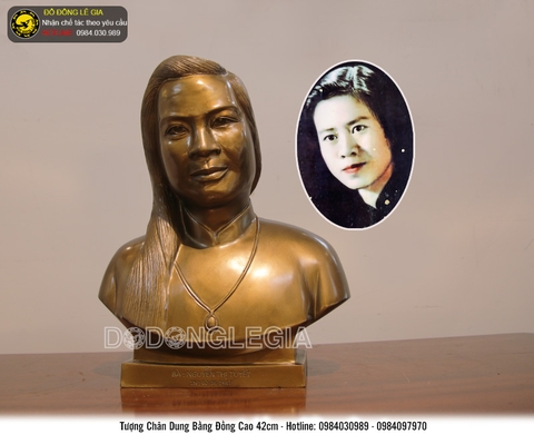 Tượng chân dung thiếu nữ cao 42cm
