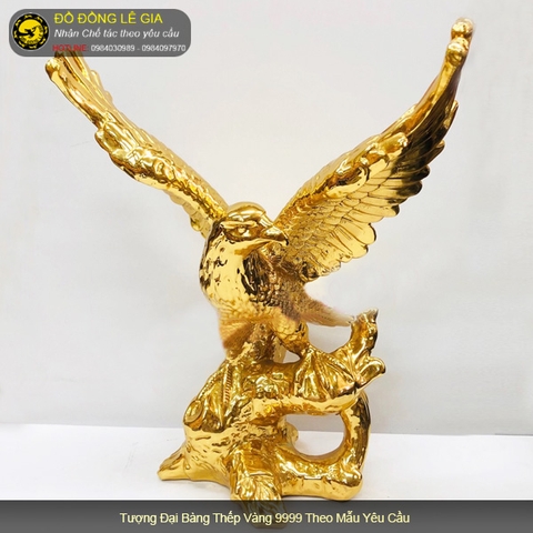 Tượng đại bàng thếp vàng 9999