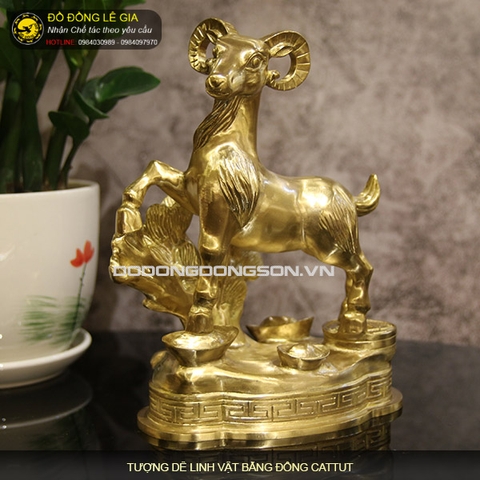 Tượng dê bằng đồng Cattut - cỡ trung