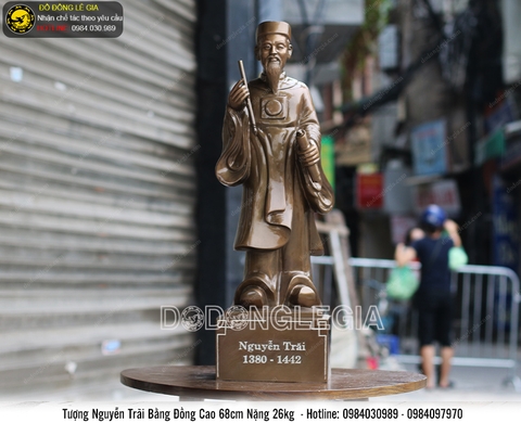 Tượng đồng Nguyễn Trãi cao 68cm