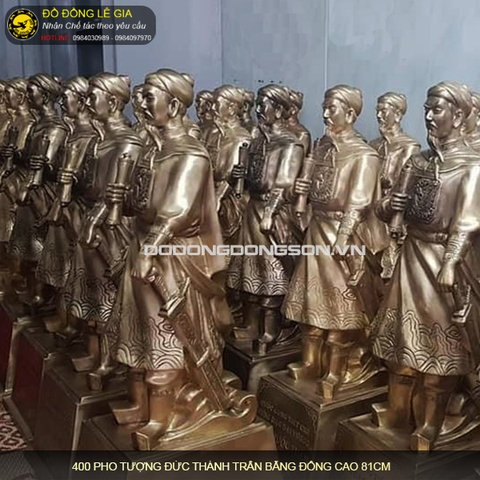 Đúc 400 pho Đức Thánh Trần theo mẫu yêu cầu của khách hàng