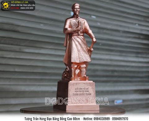 Tượng đồng Trần Hưng Đạo đại vương cao 61cm