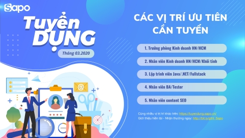 Các vị trí tuyển dụng tháng 03/2020