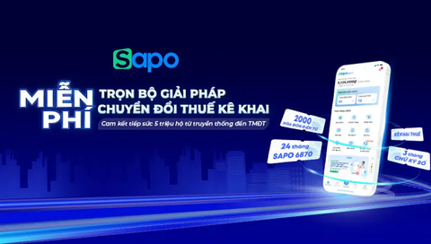 Lễ công bố chương trình “Sapo miễn phí trọn bộ giải pháp chuyển đổi thuế kê khai – Cam kết tiếp sức 5 triệu hộ kinh doanh từ truyền thống đến thương mại điện tử”