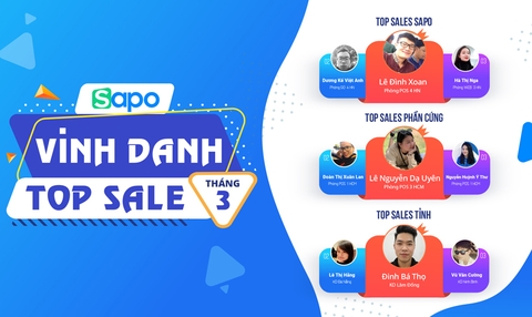 Vinh danh Top Sale Tháng 3/2020