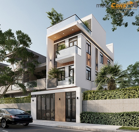 Thiết kế nhà phố 6m hai mặt tiền hiện đại