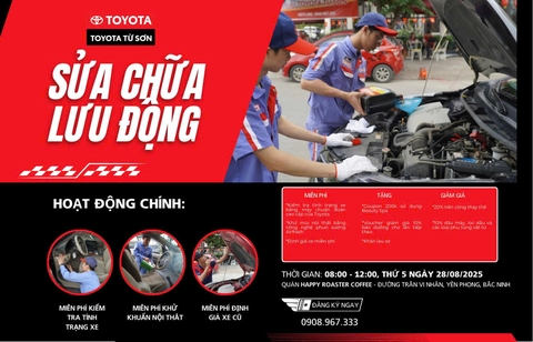 CHĂM SÓC XE TẬN TÂM - TOYOTA TỪ SƠN ĐANG TRÊN ĐƯỜNG ĐẾN YÊN PHONG