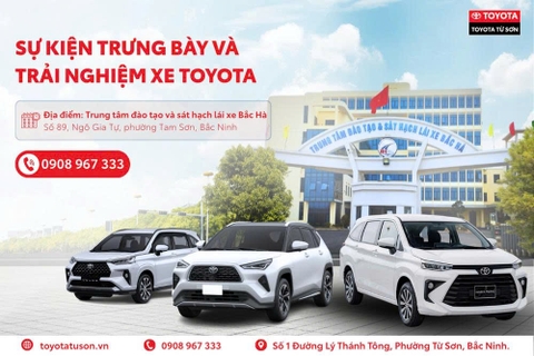 TOYOTA TỪ SƠN TỔ CHỨC SỰ KIỆN TRƯNG BÀY VÀ LÁI THỬ XE