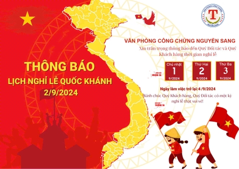 Thông báo nghỉ lễ 2.9