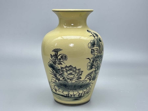 Bình Thiên Hương Hoa Sen H28 Gốm Chu Đậu Truyền Thống