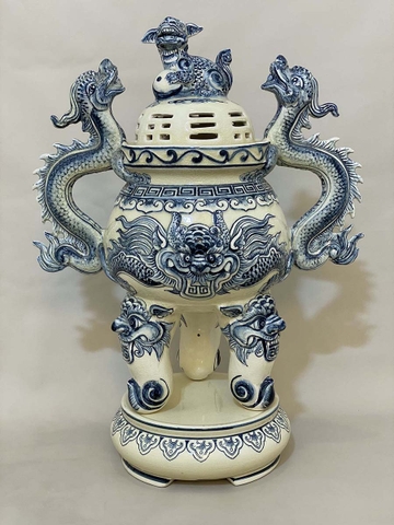 Bộ Đỉnh Hạc Gốm Chu Đậu Truyền Thống RG-ĐHTT