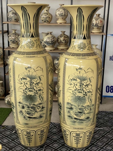 Lục Bình Tứ Cảnh Cao 1,83m Gốm Chu Đậu Truyền Thống