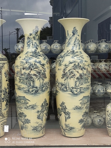 Lục Bình Sơn Thủy Hữu Tình 1.75m Gốm Chu Đậu Truyền Thống