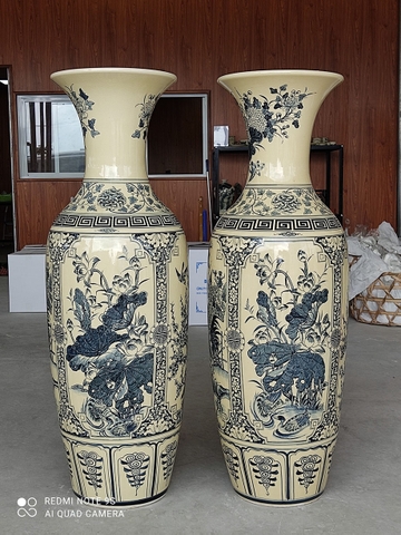 Lục Bình Tứ Cảnh 1.55m Gốm Chu Đậu Truyền Thống