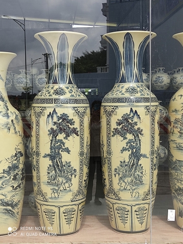 Lục Bình Tứ Cảnh 1.75m Gốm Chu Đậu Truyền Thống