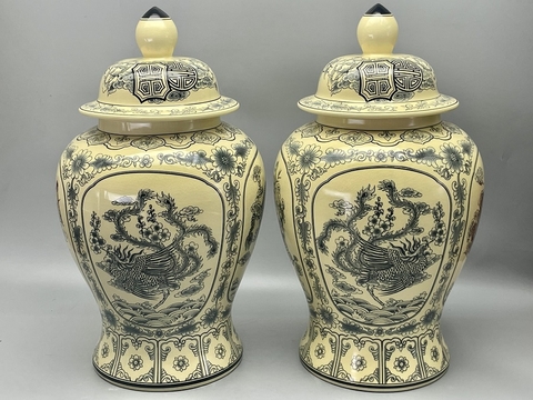 Choé Tứ Linh Long Ly Quy Phượng Gốm Chu Đậu Truyền Thống