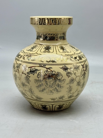 Bình Phượng Hoàng H21 Gốm Chu Đậu Vẽ Vàng