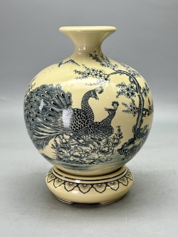 Bình Hút Lộc Công Đào H25 Gốm Chu Đậu Truyền Thống