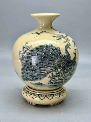 Bình Hút Lộc Công Đào H25 Gốm Chu Đậu Truyền Thống