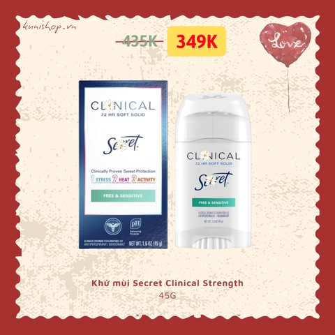 Khử mùi Secret Clinical Strength