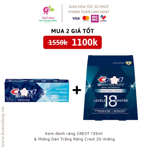 Miếng Dán Trắng Răng Crest 3D White Professional Effects