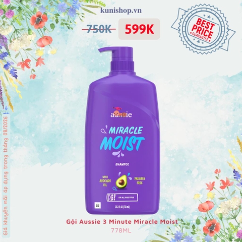 Bộ gội xả Aussie 3 Minute Miracle Moist