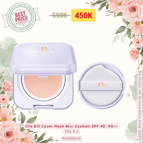 Clio Kill Cover Mesh Blur Cushion SPF 40, PA++