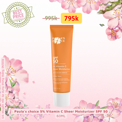 Paula's choice 5% Vitamin C Sheer Moisturizer SPF 50
