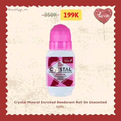 Crystal Mineral Enriched Deodorant Roll On Unscented