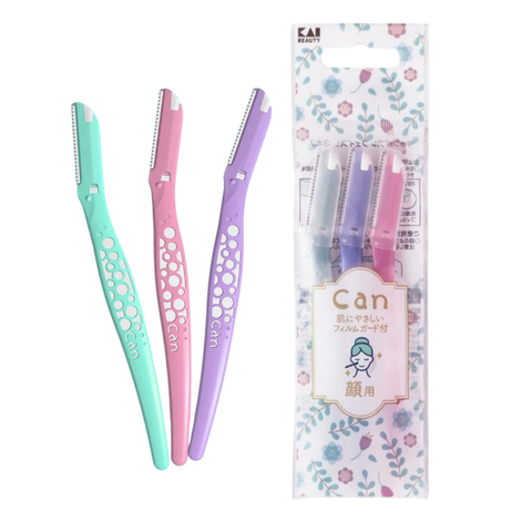 Set 3 dao cạo lông mày & lông mặt Kai