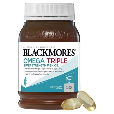 Dầu cá Blackmores Omega Triple Concentrated Fish Oil