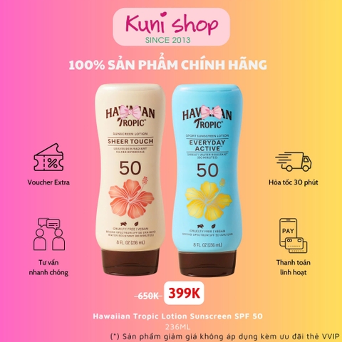 Hawaiian Tropic Everyday Active Sport Sunscreen Lotion SPF 50