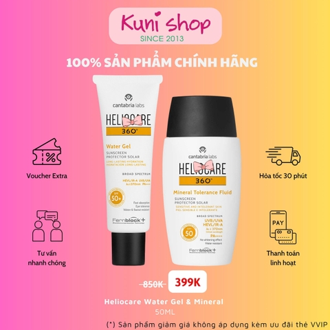Kem Chống Nắng Heliocare 360 Mineral Tolerance Fluid SPF50