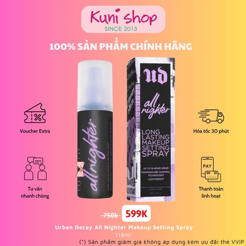 Xịt Urban Decay All Nighter Makeup Setting Spray