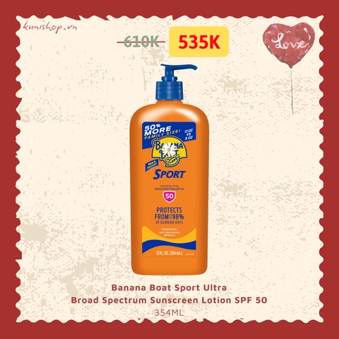 Banana Boat Sport Ultra Broad Spectrum Sunscreen Lotion SPF 50