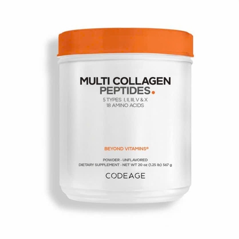 CodeAge Hydrolyzed Multi-Collagen Peptides (5 types I, II, III, V & X)
