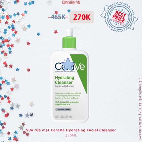 Sữa rửa mặt CeraVe Hydrating Facial Cleanser